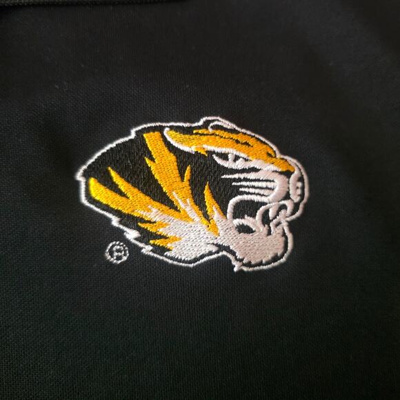 KA University of Missouri Mizzou Tigers black short sleeve polo shirt - large - Picture 2 of 4